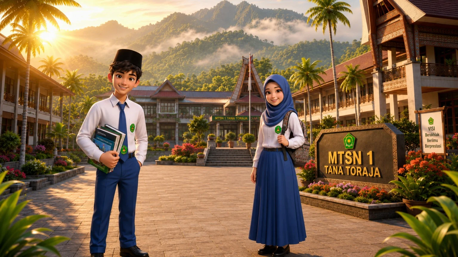 Siswa putra dan putri di lingkungan MTsN 1 Tana Toraja